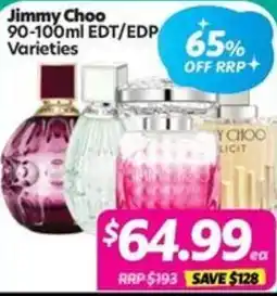 Your Discount Chemist Jimmy Choo EDT/EDP Varieties offer