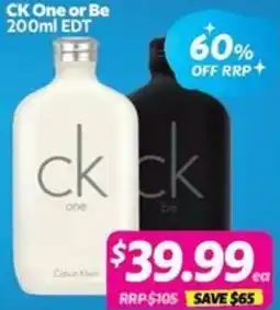 Your Discount Chemist CK One or Be EDT offer