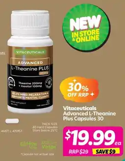 Your Discount Chemist Vitaceuticals Advanced L-Theanine Plus offer
