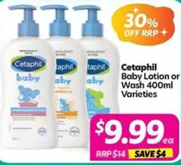 Your Discount Chemist Cetaphil Baby Lotion or Wash Varieties offer
