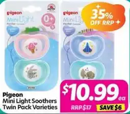 Your Discount Chemist Pigeon mini light soothers offer