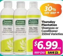 Your Discount Chemist Thursday Plantation Shampoo or Conditioner offer