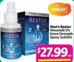 Your Discount Chemist Men's Restor Minoxidil 5% Extra Strength Spray offer