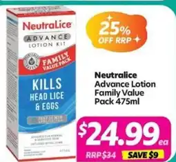 Your Discount Chemist Neutralice Advance Lotion Family Value Pack offer