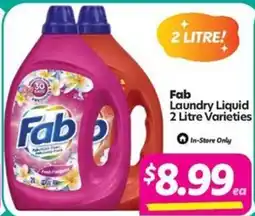 Your Discount Chemist Fab Laundry Liquid Varieties offer