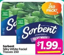 Your Discount Chemist Sorbent Silky White Facial Tissues 250 offer
