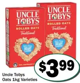Friendly Grocer Uncle Tobys Oats Varieties offer