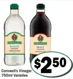 Friendly Grocer Cornwell's Vinegar Varieties offer