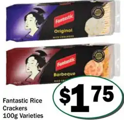 Friendly Grocer Fantastic Rice Crackers Varieties offer