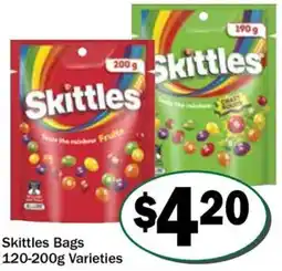 Friendly Grocer Skittles Bags Varieties offer
