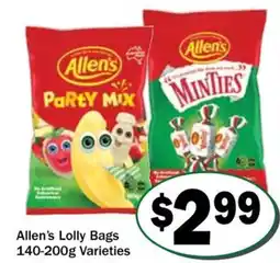 Friendly Grocer Allen's Lolly Bags Varieties offer