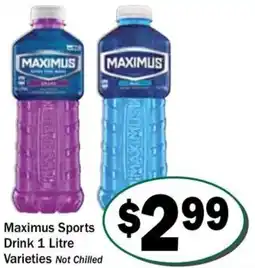 Friendly Grocer Maximus Sports DrinkVarieties offer