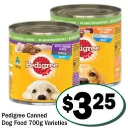 Friendly Grocer Pedigree Canned Dog Food Varieties offer