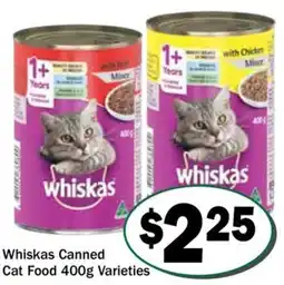 Friendly Grocer Whiskas Canned Cat Food Varieties offer