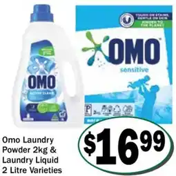 Friendly Grocer Omo Laundry Powder & Laundry Liquid Varieties offer