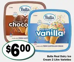 Friendly Grocer Bulla Real Dairy Ice Cream Varieties offer