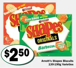 Friendly Grocer Arnott's Shapes Biscuits Varieties offer