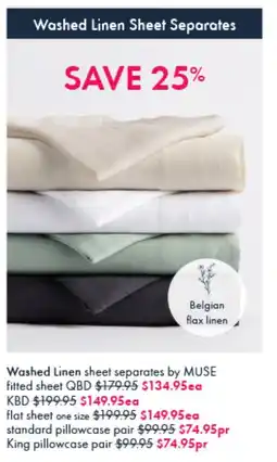 Pillow Talk Washed Linen Sheet Separates offer