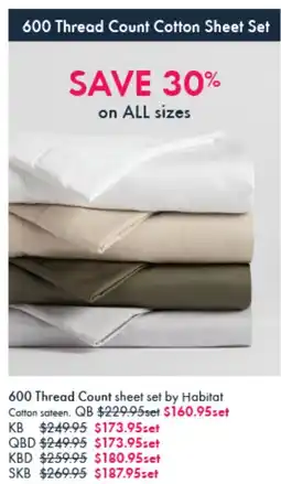 Pillow Talk 600 Thread Count Cotton Sheet Set offer