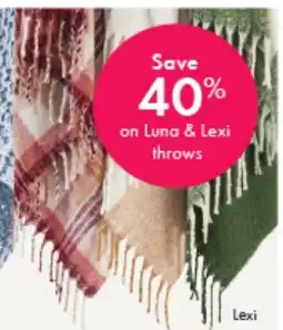 Pillow Talk Lexi Check XL throw offer