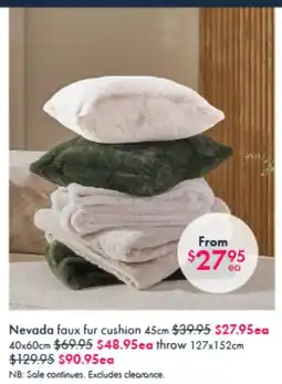 Pillow Talk Nevada faux fur cushion offer