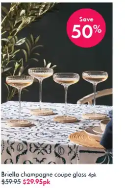 Pillow Talk Briella champagne coupe glass offer