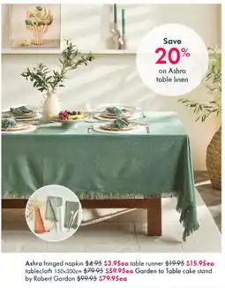 Pillow Talk Ashra fringed napkin offer