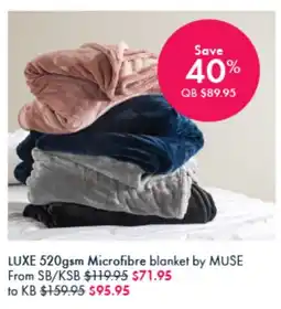 Pillow Talk LUXE Microfibre blanket by MUSE offer