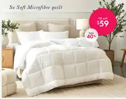Pillow Talk So Soft Microfibre quilt offer