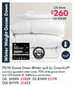 Pillow Talk Goose Down Winter quilt by Greenfirst offer