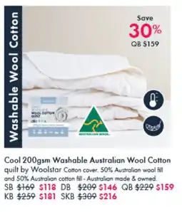 Pillow Talk Cool Washable Australian Wool Cotton offer