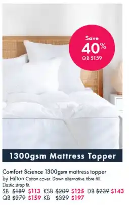 Pillow Talk Comfort Science mattress topper offer