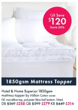 Pillow Talk Hotel & Home Superior mattress topper offer
