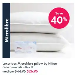 Pillow Talk Luxurious Microfibre pillow offer