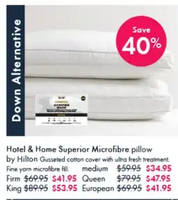 Pillow Talk Hotel & Home Superior Microfibre pillow offer