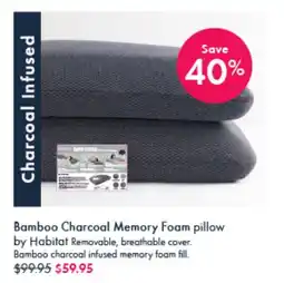 Pillow Talk Bamboo Charcoal Memory Foam pillow offer