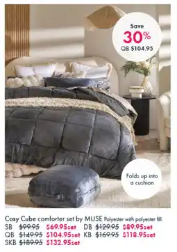 Pillow Talk Cosy Cube comforter set offer