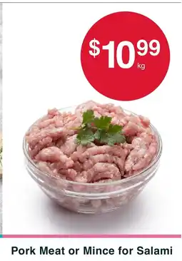 Australian Butchers Store Pork Meat or Mince for Salami offer