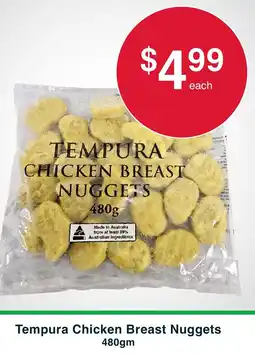 Australian Butchers Store Tempura Chicken Breast Nuggets offer