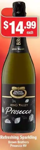 Liquor Stax Brown brothers king valley prosecco offer