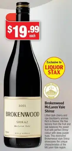 Liquor Stax Brokenwood McLaren Vale offer