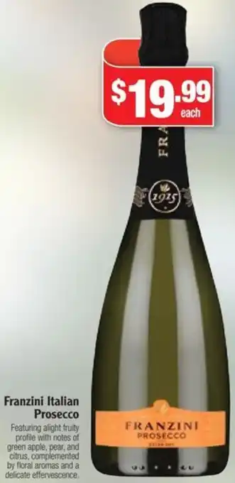 Liquor Stax Franzini Italian Prosecco offer