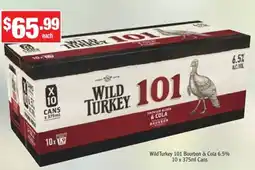 Liquor Stax Wild Turkey 101 Bourbon & Cola 6.5% offer