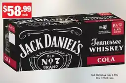Liquor Stax Jack Daniels & Cola 4.8% offer