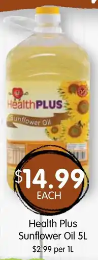 Spudshed Health Plus Sunflower Oil offer