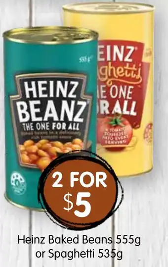 Spudshed Heinz Baked Beans or Spaghetti offer