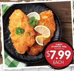 Spudshed Turkey schnitzel offer