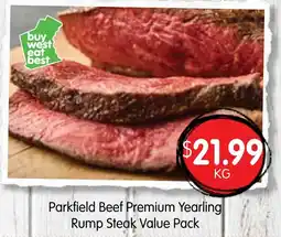 Spudshed Parkfield Beef Premium Yearling Rump Steak Value Pack offer