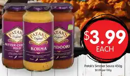 Spudshed Patak's Simmer Sauce offer