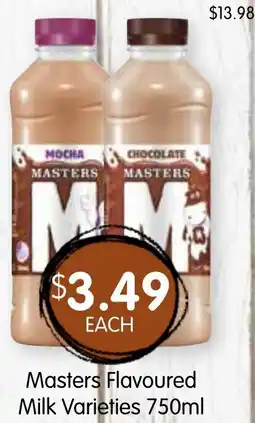 Spudshed Masters Flavoured Milk Varieties offer
